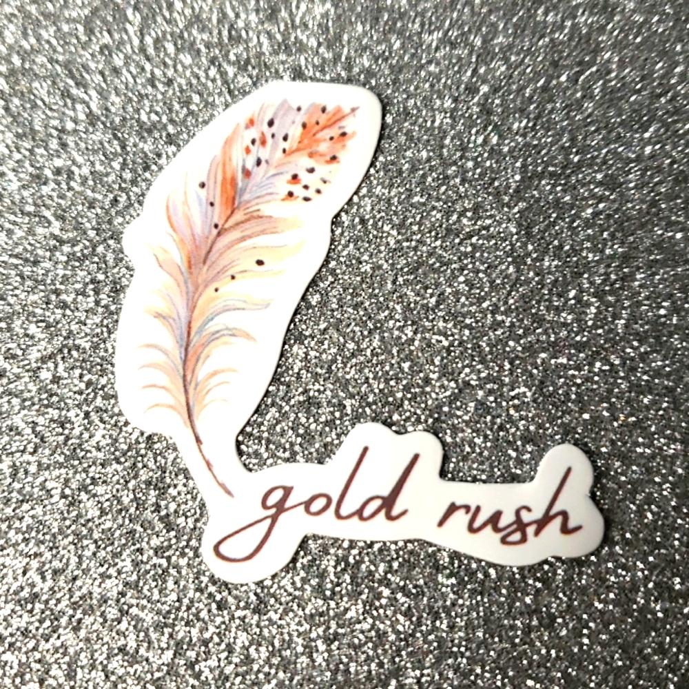 10/$10 Taylor Swift EVERMORE Waterproof Sticker GOLD